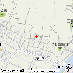 愛媛県新居浜市垣生3丁目7周辺の地図