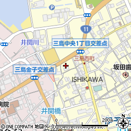 セブンイレブン四国中央三島中央店周辺の地図