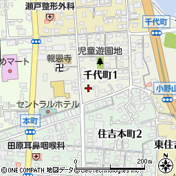 山口県山陽小野田市千代町1丁目周辺の地図