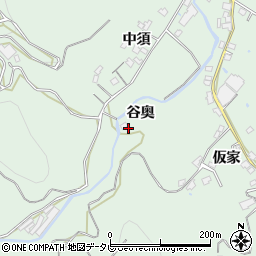 徳島県小松島市田野町谷奥周辺の地図
