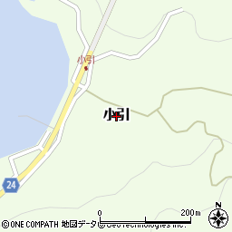 和歌山県由良町（日高郡）小引周辺の地図