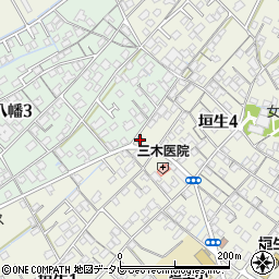 新居浜垣生郵便局周辺の地図
