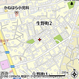 山口県下関市生野町周辺の地図