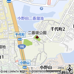 二番堤公園周辺の地図