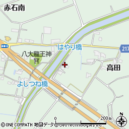 徳島県小松島市田野町高田周辺の地図