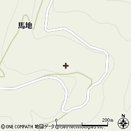 徳島県名西郡神山町下分馬地周辺の地図