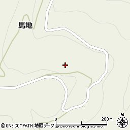 徳島県神山町（名西郡）下分（馬地）周辺の地図
