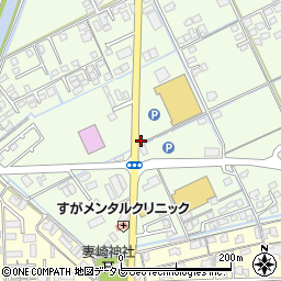 山口県宇部市中野開作446周辺の地図