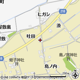 徳島県小松島市坂野町吐田周辺の地図