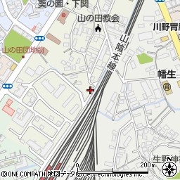 山口県下関市山の田東町9-7周辺の地図