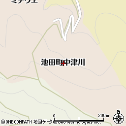 徳島県三好市池田町中津川周辺の地図