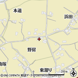 徳島県小松島市坂野町（野房）周辺の地図