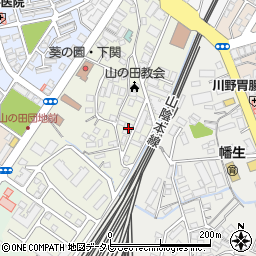 山口県下関市山の田東町10-15周辺の地図