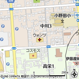 ウォンツ小野田店周辺の地図
