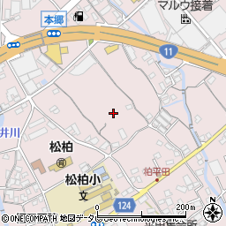 愛媛県四国中央市下柏町周辺の地図