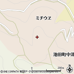 徳島県三好市池田町中津川タケダニ周辺の地図