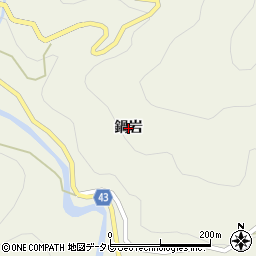 徳島県神山町（名西郡）下分（鍋岩）周辺の地図