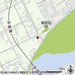 山口県宇部市中野開作117周辺の地図