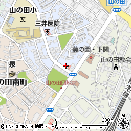 山口県下関市山の田中央町1周辺の地図