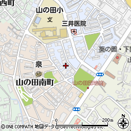 山口県下関市山の田中央町3-10周辺の地図