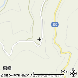徳島県吉野川市美郷奥分周辺の地図