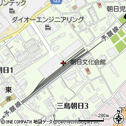 愛媛県四国中央市三島朝日周辺の地図