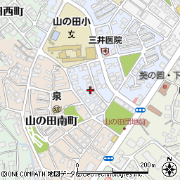 山口県下関市山の田中央町3-7周辺の地図
