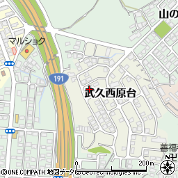 山口県下関市武久西原台周辺の地図