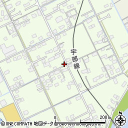 山口県宇部市中野開作283-1周辺の地図