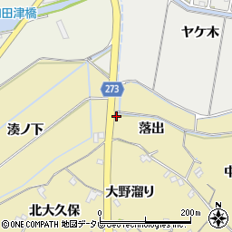 徳島県小松島市坂野町落出周辺の地図