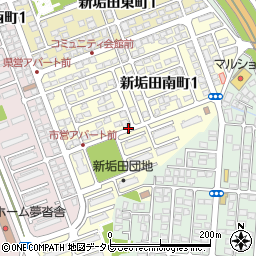 山口県下関市新垢田南町周辺の地図