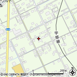 山口県宇部市中野開作280周辺の地図