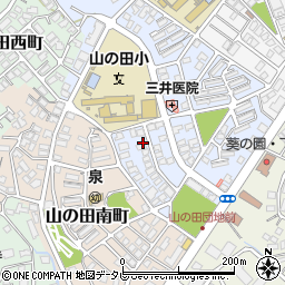 山口県下関市山の田中央町3-3周辺の地図