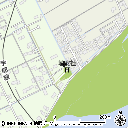 山口県宇部市中野開作7周辺の地図