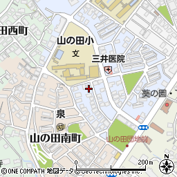 山口県下関市山の田中央町3-1周辺の地図