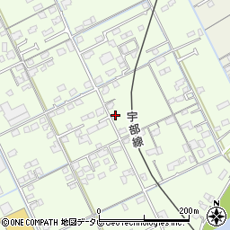 山口県宇部市中野開作170周辺の地図