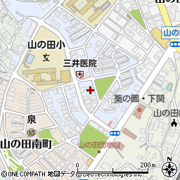 山口県下関市山の田中央町5-3周辺の地図