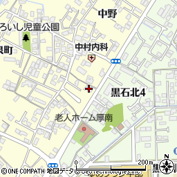 山口県宇部市東須恵黒石1104周辺の地図