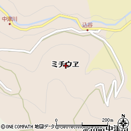 徳島県三好市池田町中津川ミチウヱ周辺の地図