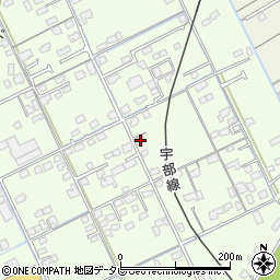 山口県宇部市中野開作171周辺の地図