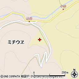 徳島県三好市池田町漆川楠木谷周辺の地図