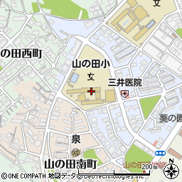 山口県下関市山の田中央町周辺の地図