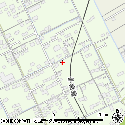 山口県宇部市中野開作174周辺の地図