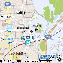 山口県山陽小野田市南中川町1301周辺の地図