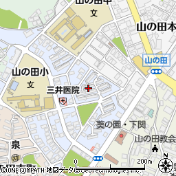 山口県下関市山の田中央町10-6周辺の地図