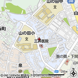 山口県下関市山の田中央町12-20周辺の地図