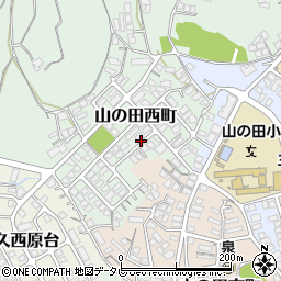 山口県下関市山の田西町周辺の地図