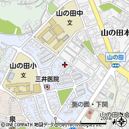 山口県下関市山の田中央町11-5周辺の地図