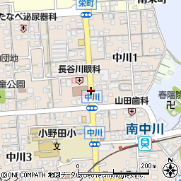 中川通周辺の地図