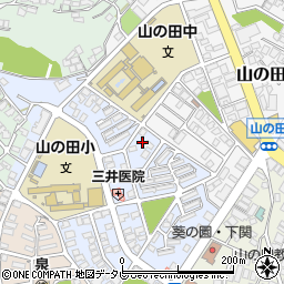 山口県下関市山の田中央町11-20周辺の地図